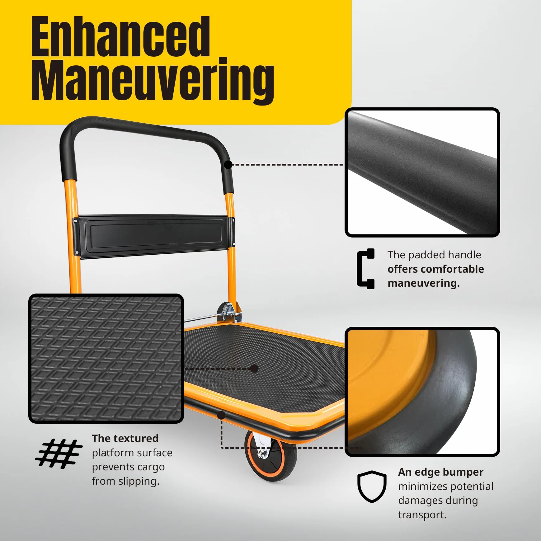 MaxWorks 80877 - Składana platforma ciężarówka Push Dolly 299.4 kg Nośność: