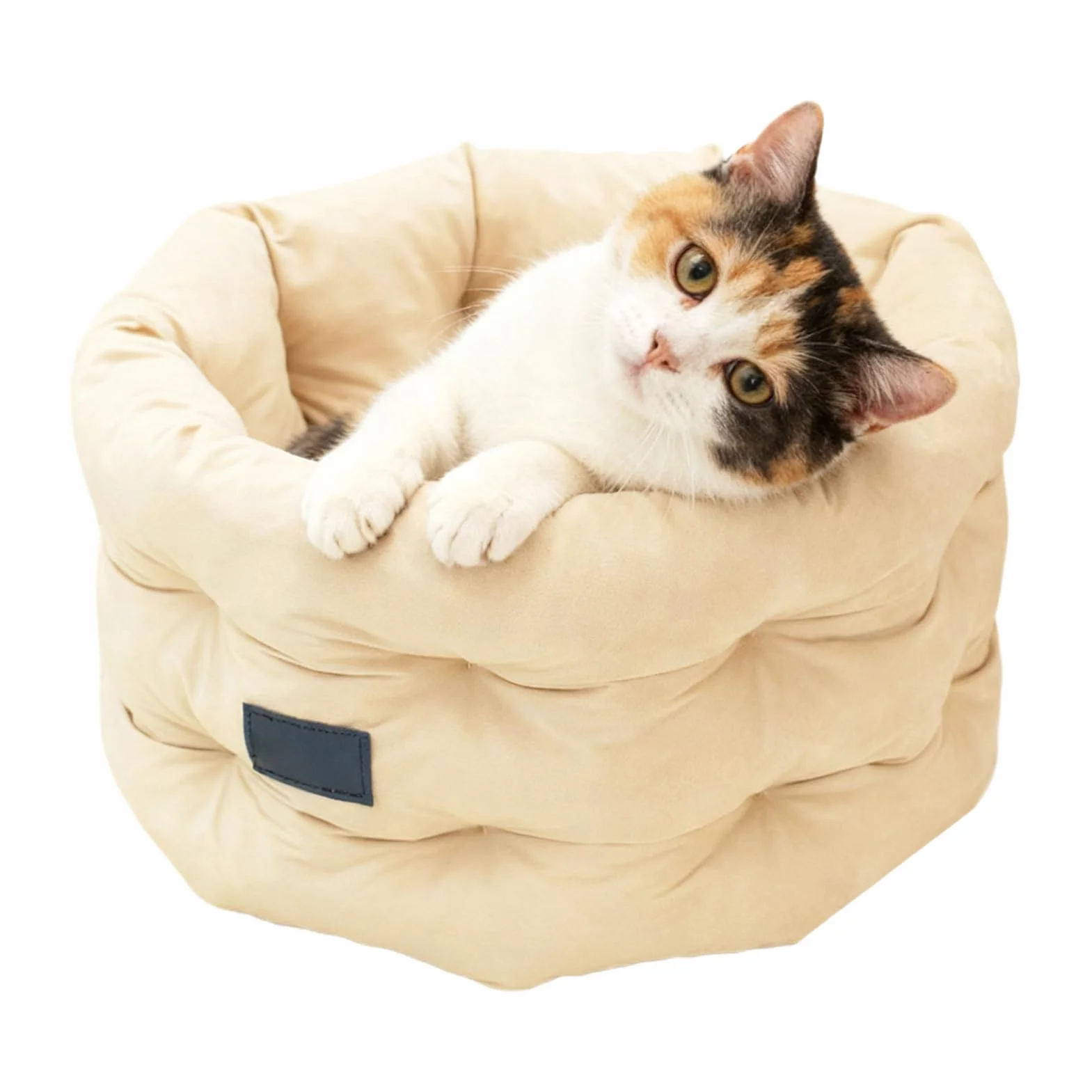 Legowisko Dla Kota Możliwe Do Prania Z Podniesionym Brzegiem I Wyglądem | Okrągły Domek Kota Z Antypoślizgową Podstawą Dla Zima Do Wnętrz Zewnątrz