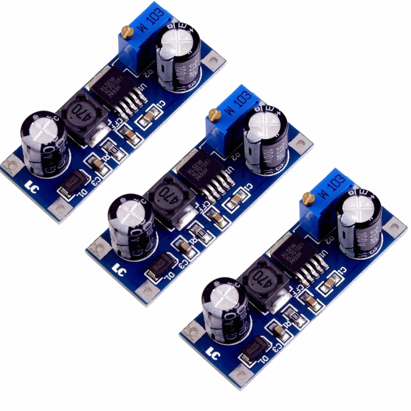 XL7015 LAOMAO DC-DC Step Down Converter 5-80V do 5-20V Voltage Regulator Power Supply moduł zasilacza 3 sztuki