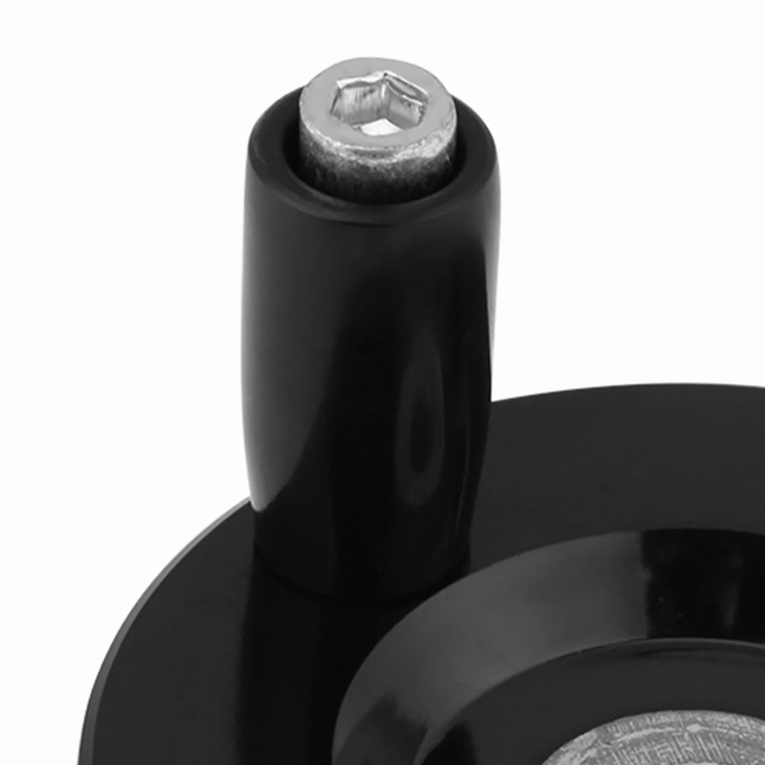 Czarna okrągła frezarka do tokarki bakelitowa z tylnym kołem zamachowym i obrotowym uchwytem 8x63 mm frezarka tokarska wielofunkcyjna do drewna i metalu