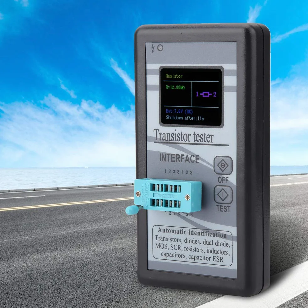 Tester tranzystorów, tester kondensatorów tranzystorów LCD z wyświetlaczem cyfrowym, do triod, FET, diod, rezystorów, kondensatorów itp.