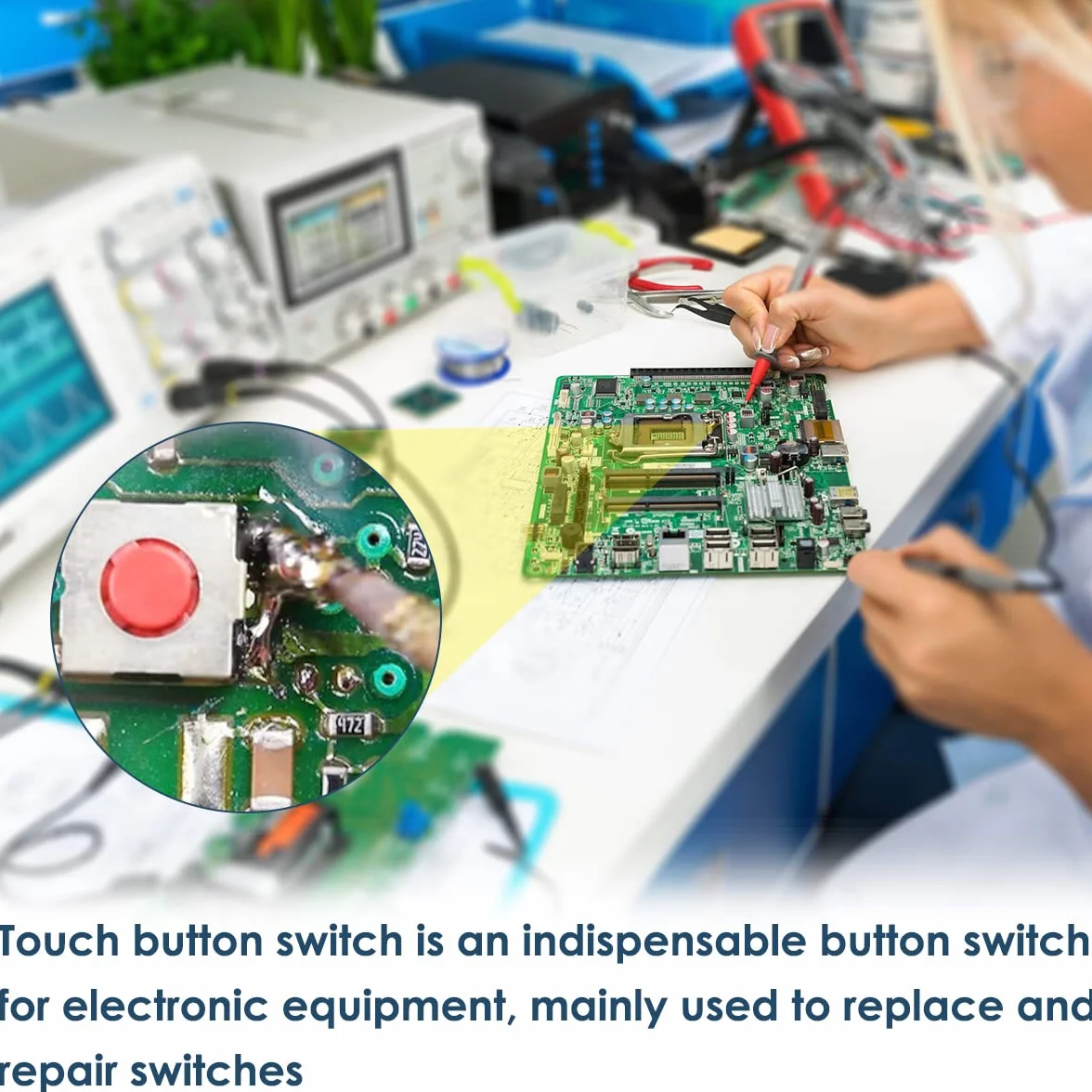10 Value Micro Switch Dotykowy Przycisk Push Button, Momentary Tact Asortyment Zestaw Przełącznik kart elektronicznych (250 sztuk) z plastikowym pudełkiem do pilota samochodowego