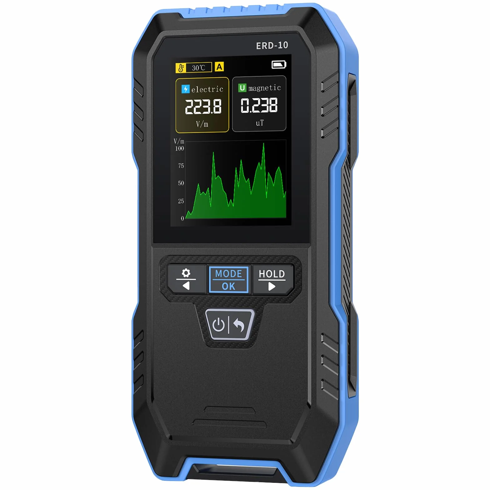 EMF miernik smogu elektromagnetycznego 3 w 1, miernik promieniowania EF MF RF, automatyczny alarm w przypadku przekroczenia normy, kolorowy ekran TFT do domu, biura i pokoju dziecięcego.