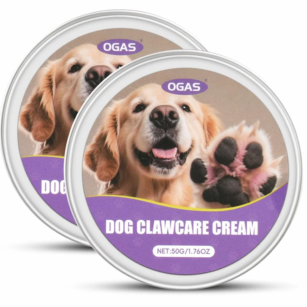 Balsam do łap psa, 50g x 2 Balsam do łap psów, leczy, naprawia i regeneruje suche, popękane i uszkodzone łapy, nieszkodliwa formuła, akcesoria dla psów, prezenty dla psów