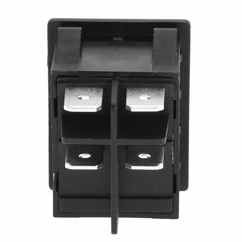 Eujgoov 30A 4-pinowy ON OFF Square Rocker Switch Przełącznik Elektryczny Spawacza Typu łodzi z Czerwonym światłem(1PCS)