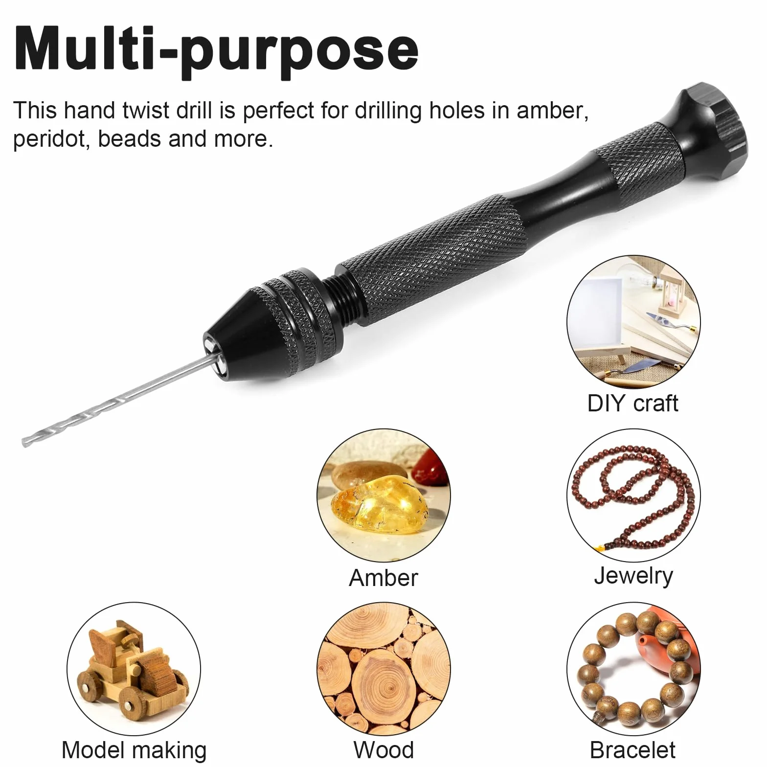 36 sztuk mini wiertarki Pin Vise z 25 wiertłami spiralnymi (0,5 – 3,0 mm) i 10 mini wiertłami PCB (0,3 – 1,2 mm) precyzyjne mikrowiertła ręczne do metalu, drewna, biżuterii, modelarstwa i wiercenia