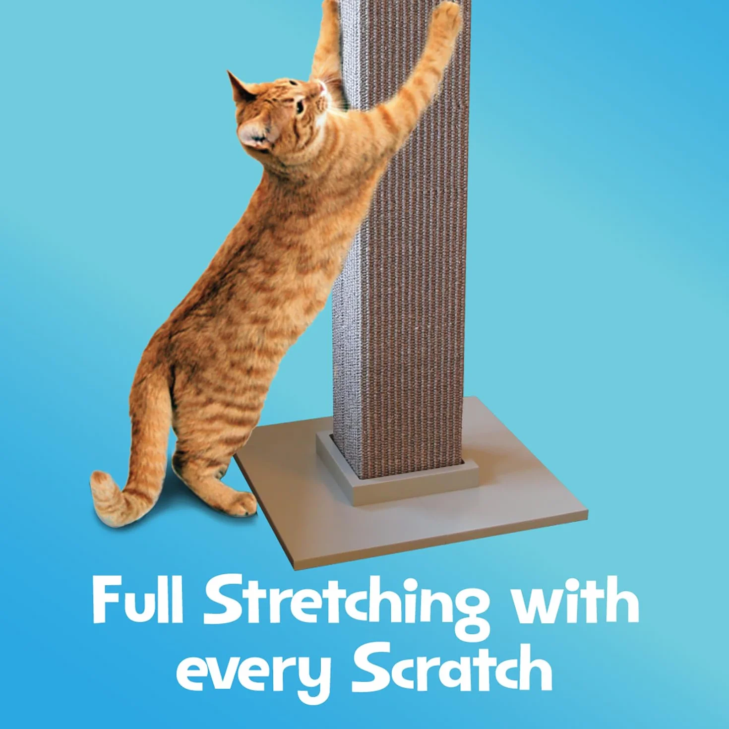 SmartCat Ultimate Drapak – szary, duża wieża 81 cm – włókno sizalowe, prosta konstrukcja – dla wszystkich kotów