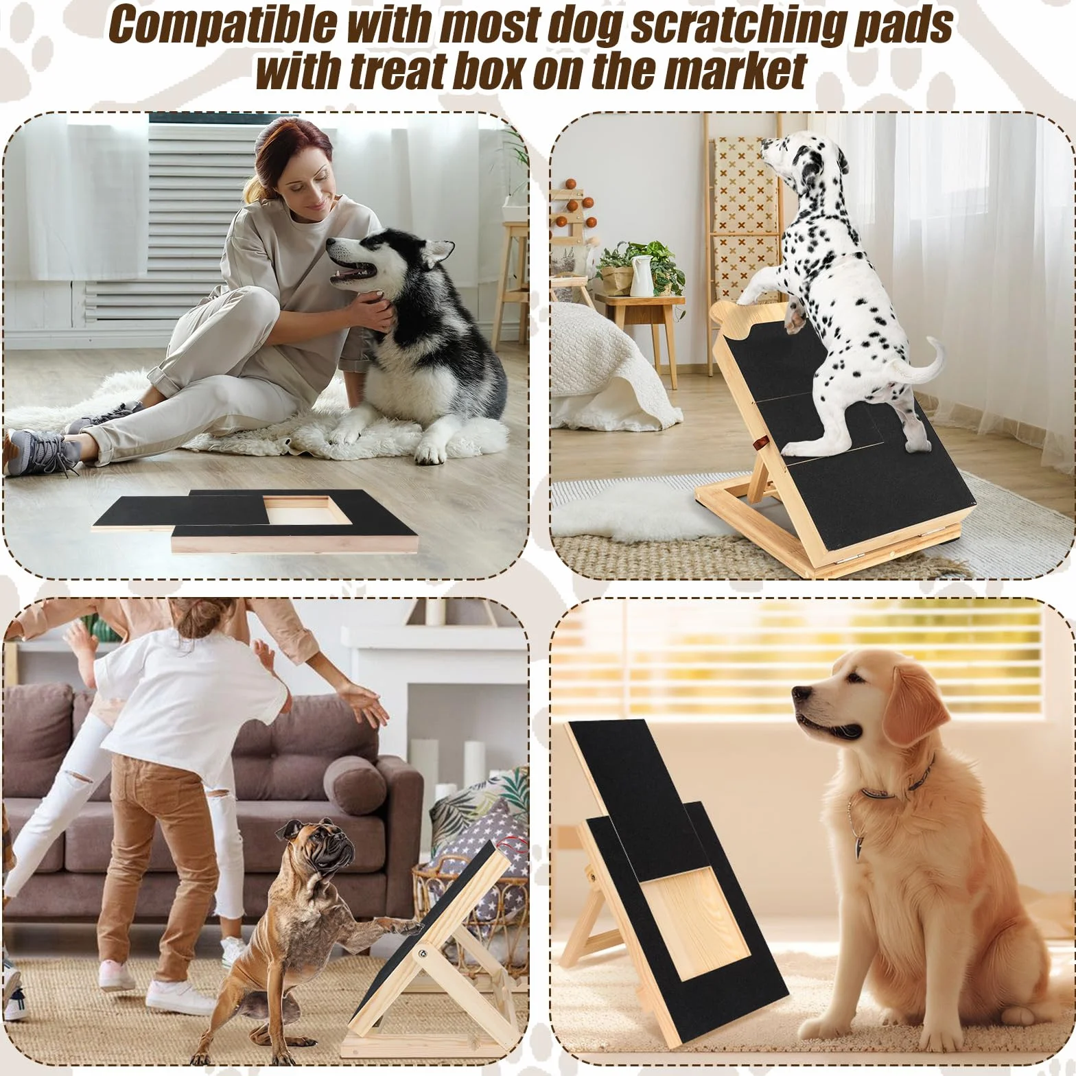 5 szt. Deska do Drapania dla Psa Wymiana Papieru Sciernego 35x25cm, Papier Scierny Emery Dog Samoprzylepny Drapak dla Psa z Szuflada na Przekaski dla Pedicure dla Zwierzat
