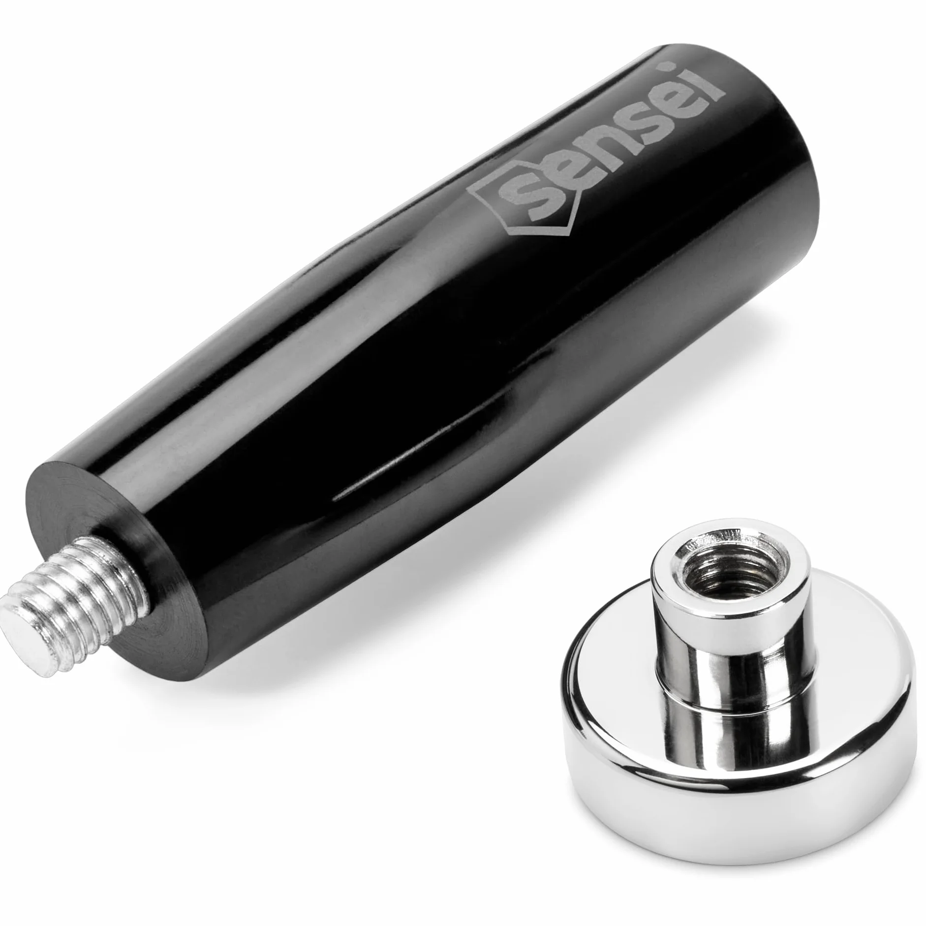 SENSEI® Magnes Neodymowy z Rączką – Ø 25 mm, Udźwig 25 kg, Magnes z Uchwytem na Gwint M8 do Skupu Złomu, Warsztatu i Przemysłu