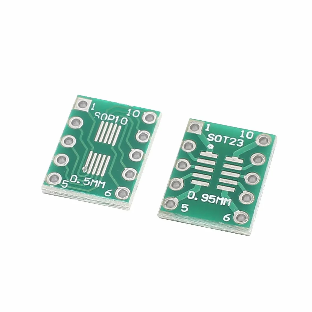 sourcing map 50 szt. 13 mm x 10 mm SOT23 MSOP10 UMAX do DIP10 konwerter adaptera PCB 0,5 mm/0,95 mm