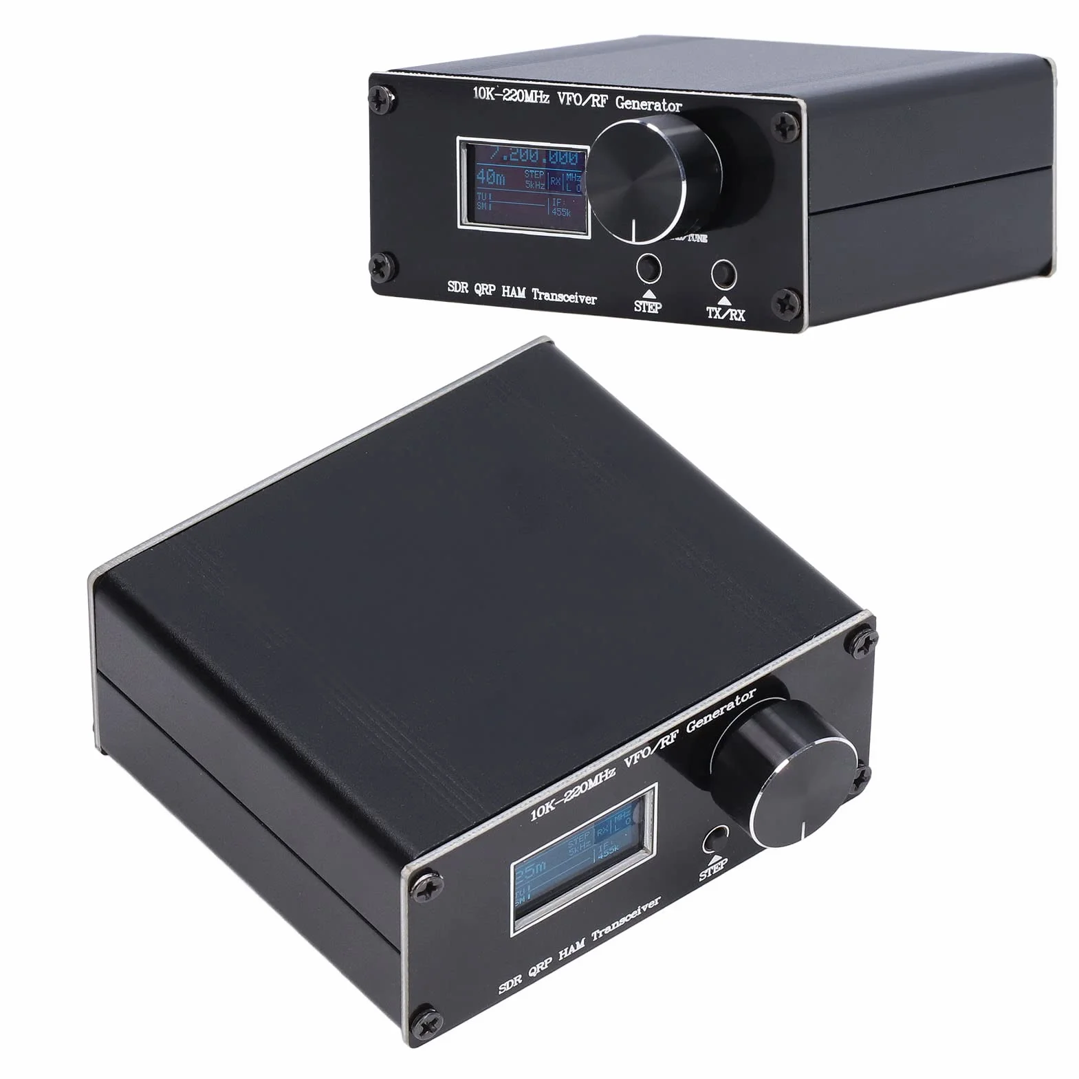 Nadajnik-odbiornik SDR QRP HF, Oscylator o Zmiennej Częstotliwości 10K-220 MHz, Oscylator o Zmiennej Częstotliwości HAM Generator VFO RF, Nadajnik-odbiornik Radiowy HAM, z Kablem do Transmisji Danych