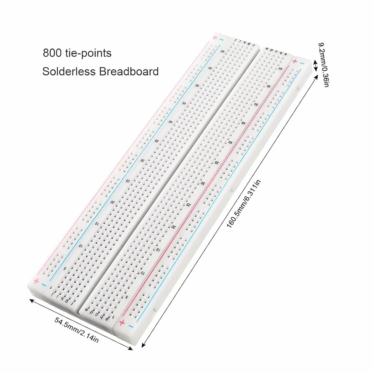 830 punktów, bez szwu Breadboard Breadboard Zestaw z kablem rozruchowym z przewodem rozruchowym, zasilaczem, kablem DC,do samodzielnego testowania elektronicznego Mini Breadboard