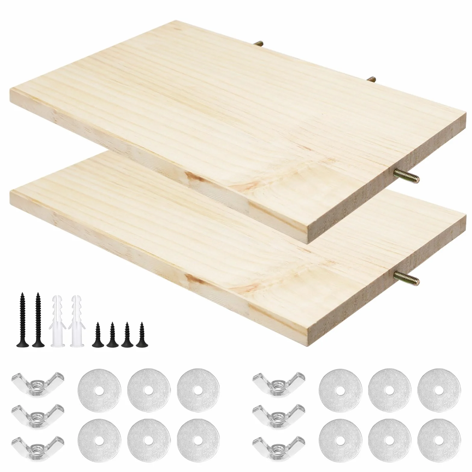 Drewniana platforma do wspinaczki, 2 sztuki, platforma do siedzenia dla ptaków, platforma drewniana, prostokątna trampolina, platforma dla małych zwierząt, szynszyli, chomików, papugi (33 x 20