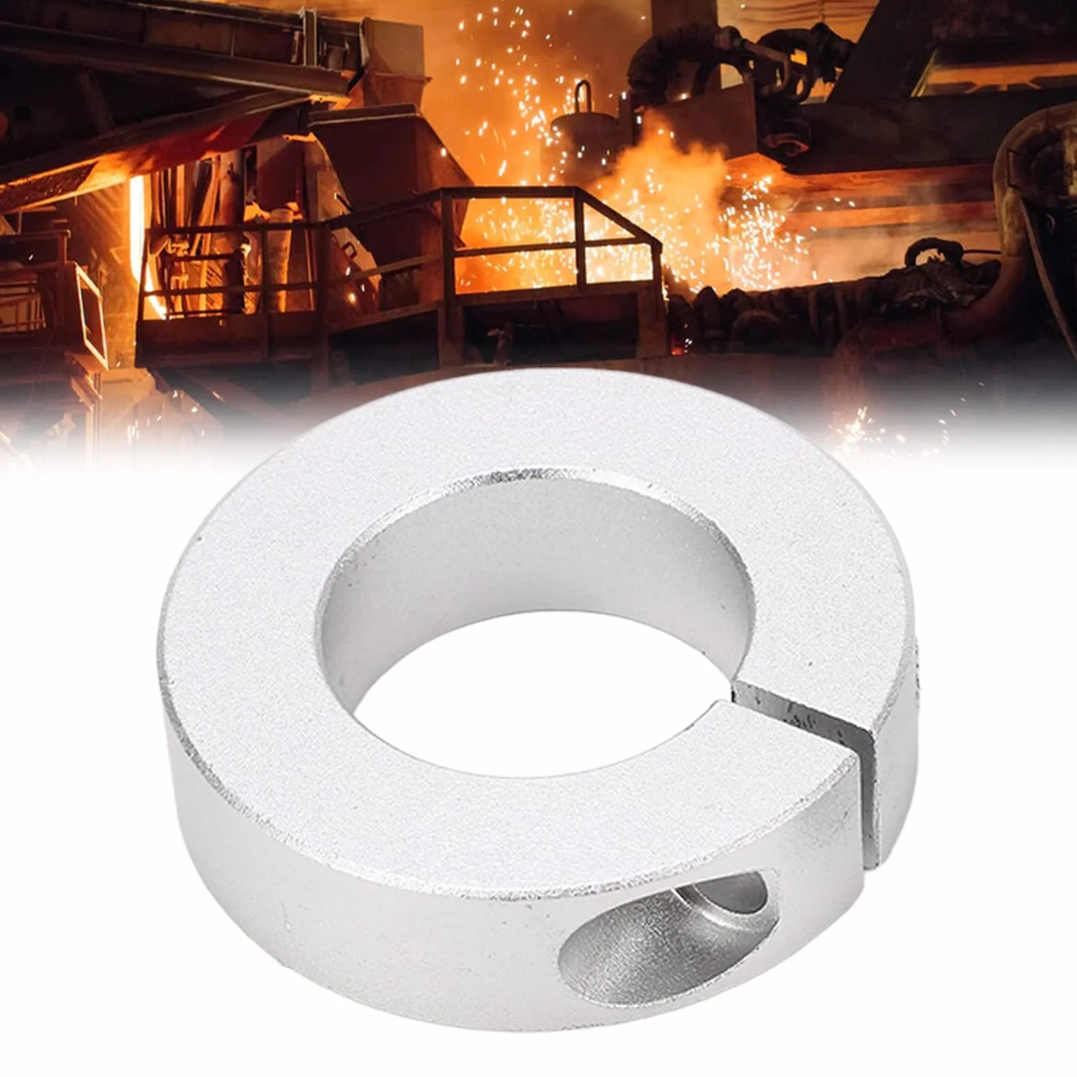 4 sztuk Aluminiowy kołnierz wału dzielonego 1in/25mm kołnierz blokady wału do bram garażowych Traktor trawnik