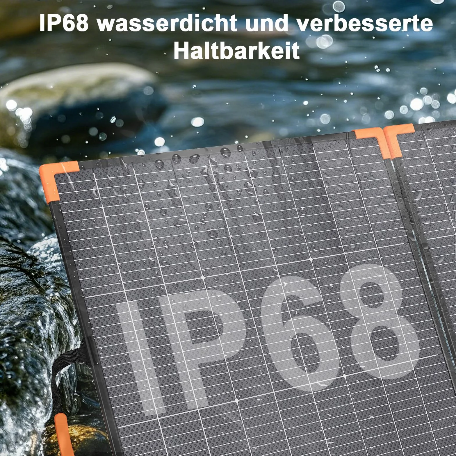 Przenośny panel słoneczny 200 W, dwufazowa składana ładowarka solarna, 23,5% wysoka sprawność dla elektrowni, wodoszczelność IP68 z 2 stabilnymi podpórkami do samochodów kempingowych