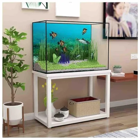 Generico Wytrzymały metalowy stojak na akwarium, stojak na akwarium, wytrzymały i nośny wspornik. Stojak na akwarium, antypoślizgowy uchwyt terrarium, stojak do terrarium w m
