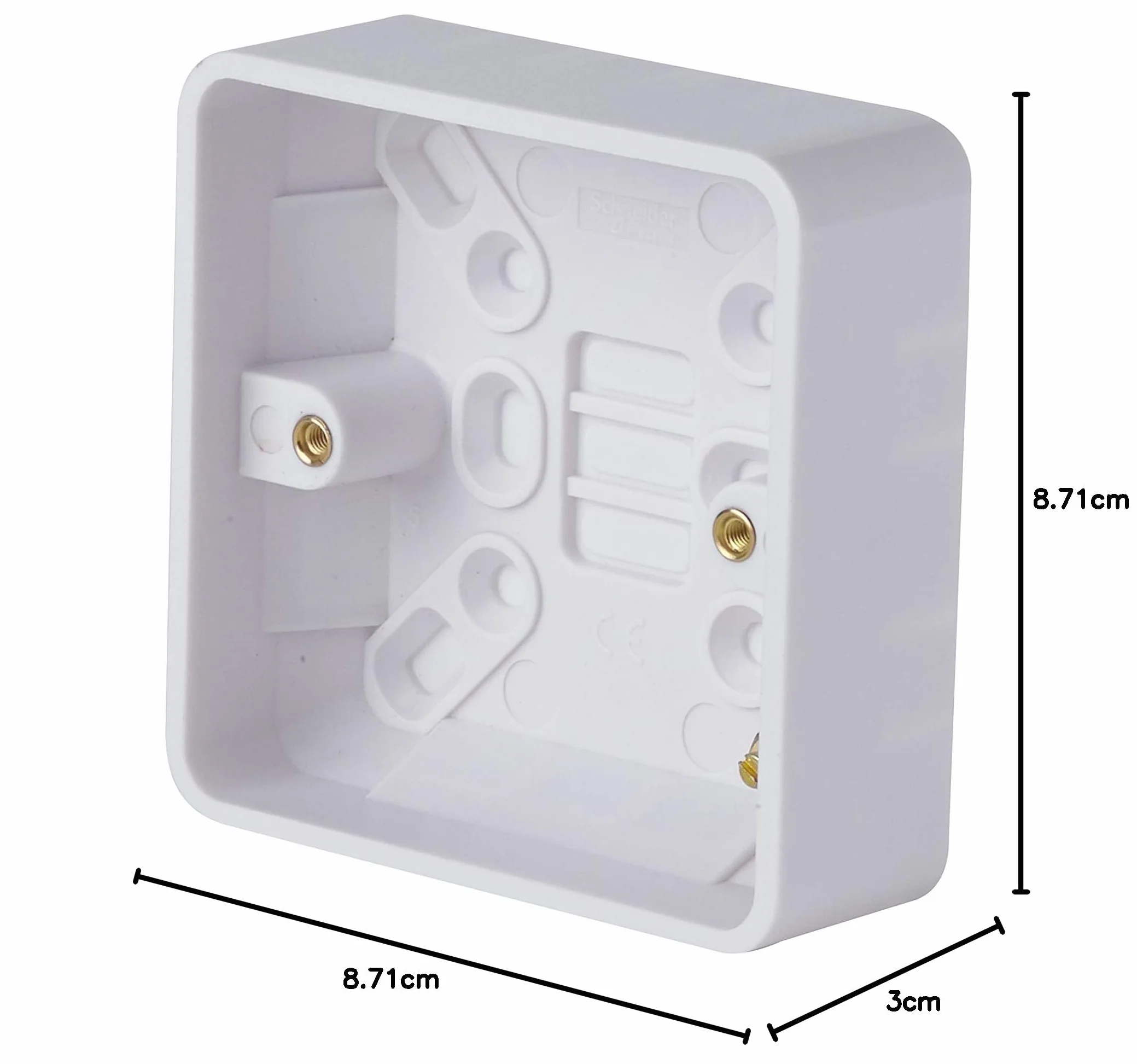 Schneider Electric GGBL9125 Lisse biała formowana powierzchnia skrzynka na patyku 1 gang 25 mm - opakowanie 10 szt.