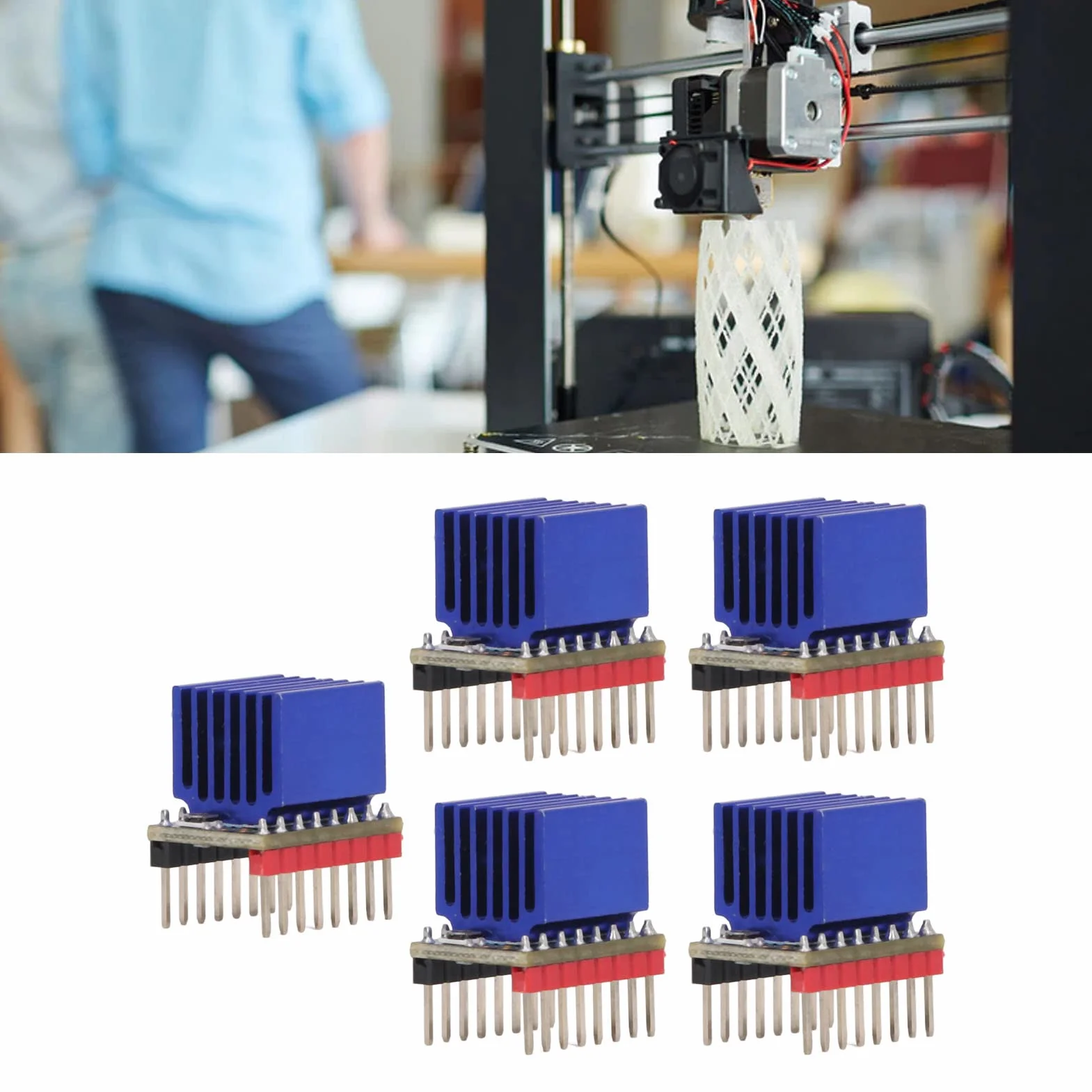 TMC2209 Sterownik Silnika Krokowego, 256 Mikrokroków 2.8A moduł do MKS Gen L V2.0 SKR 1.3 1.4 Płyta Drukarki 3D