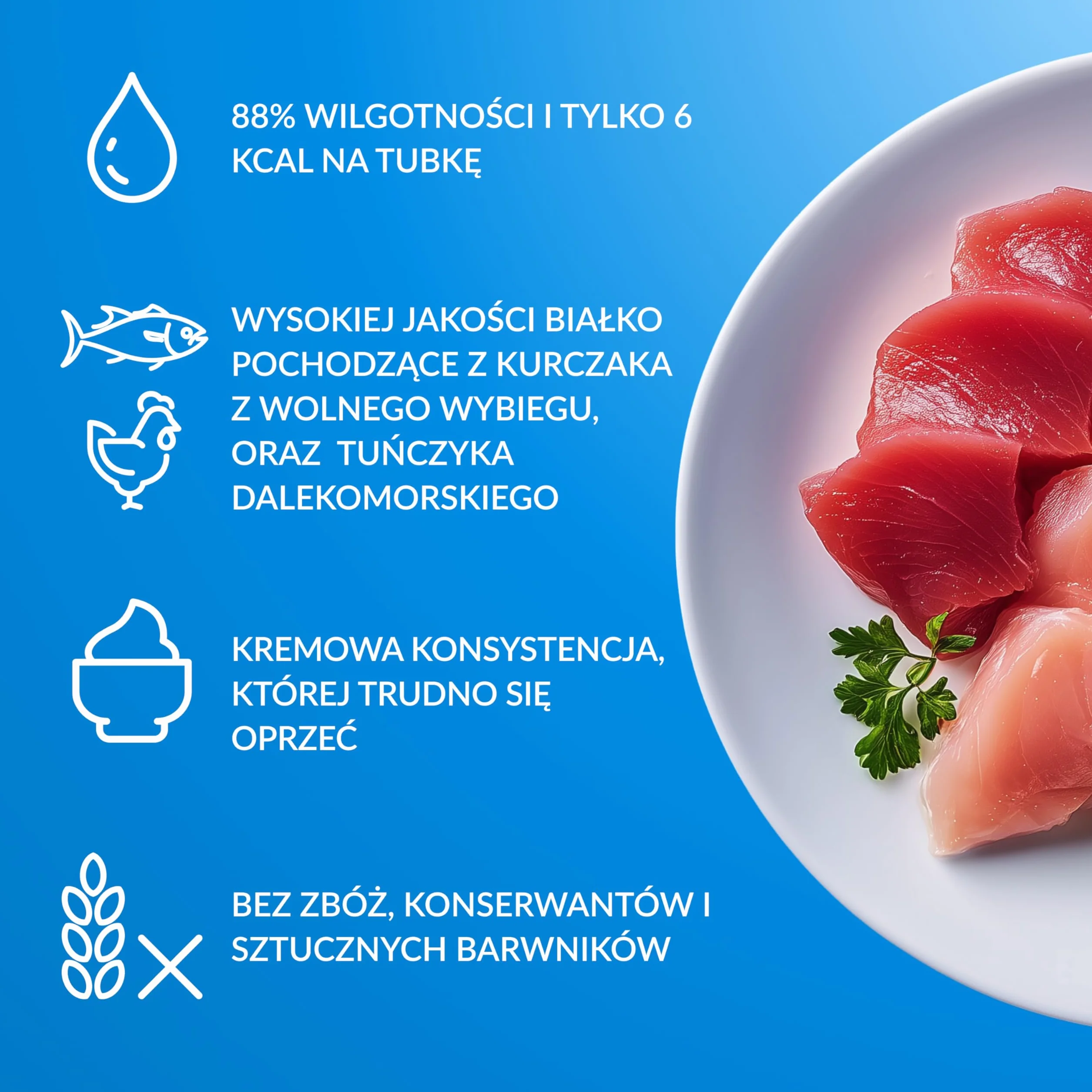 INABA Churu Przysmaki dla kotów wykonane z wysokiej jakości składników, bogate w wilgoć i białko, niskokaloryczne, bez zbóż i cukru, 80 x 14 g