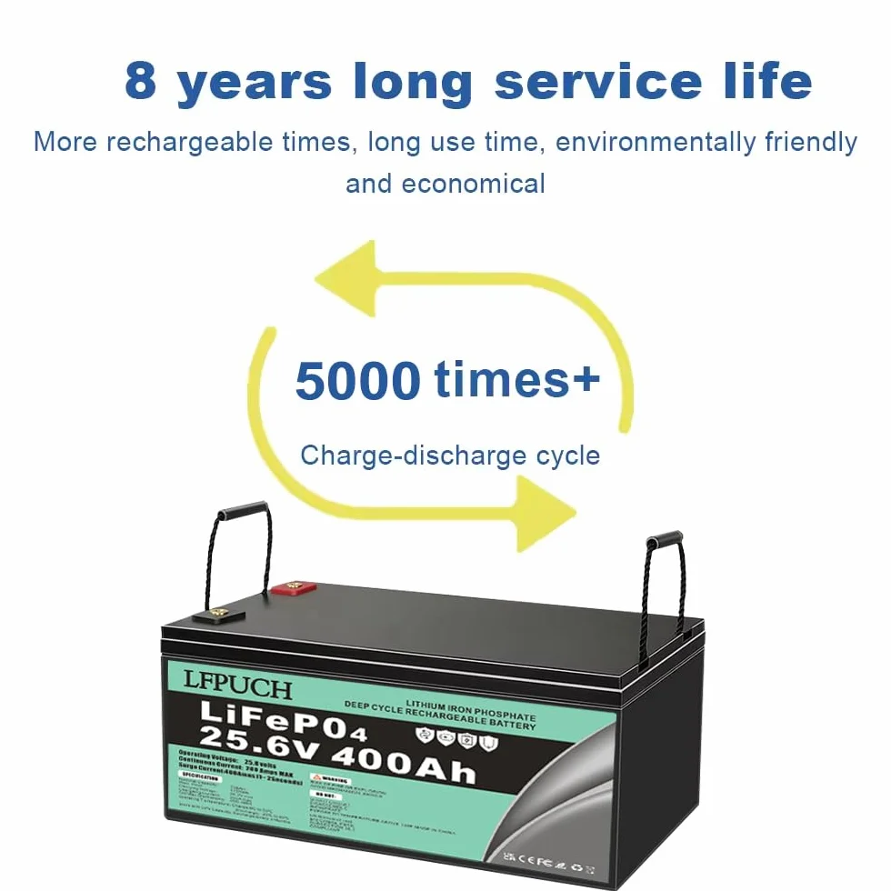 Baterie o długiej żywotności,Nowy Bateria Lifepo4 24V 400Ah Bateria litowo-żelazowo-fosforanowa, zastępując akumulatory kwasowo-Nadaje się do systemów magazynowania energii itp.