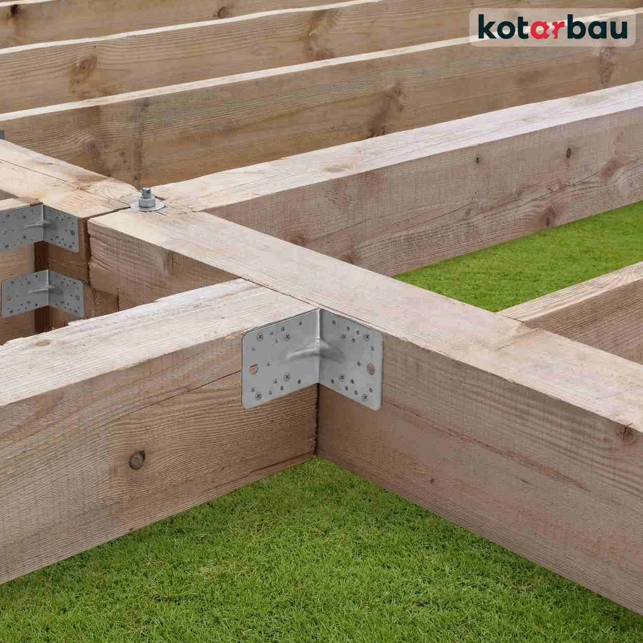 KOTARBAU® 25 szt. Kątownik Ciesielski - Łącznik Budowlany - 60 x 60 x 45 mm - Stal ocynkowana - z Przetłoczeniem - Nierdzewny