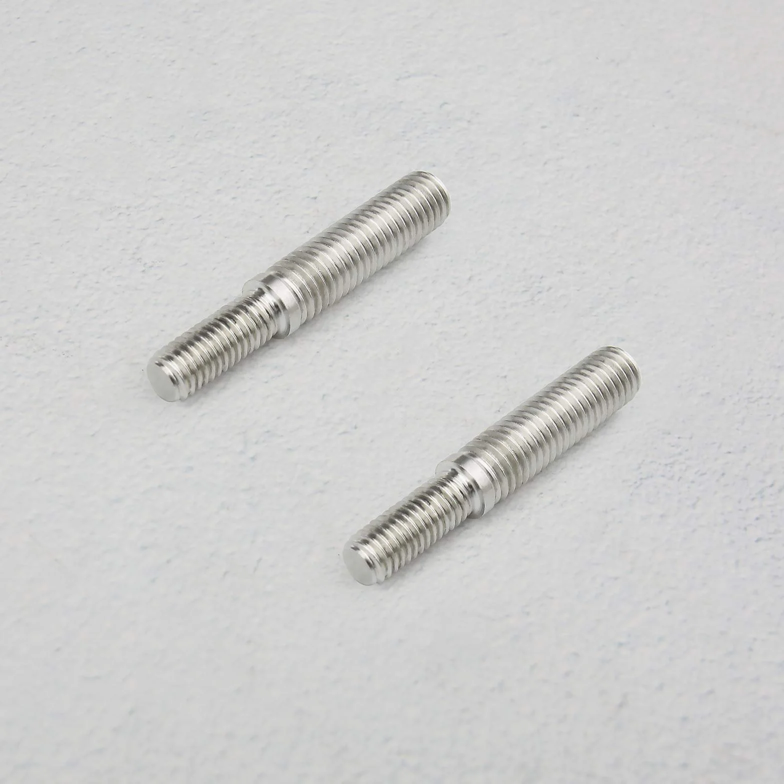 2 szt. Podwójne końcówki gwintowane wkręty wtykowe M8 do M10 55 mm 304 adapter gwintu ze stali nierdzewnej do mechanicznych słupów konstrukcyjnych łączników