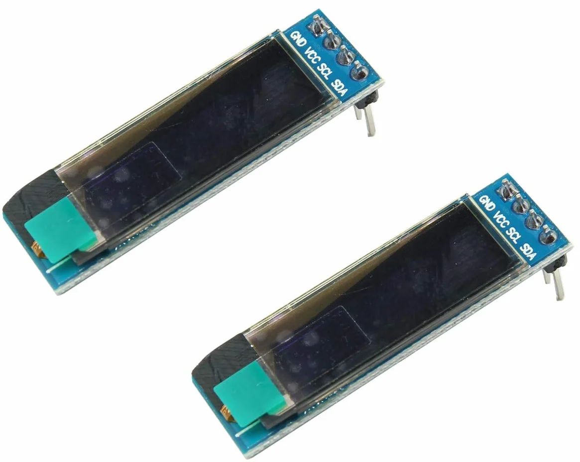 x2pcs 0.91 Inch Blue 128X32 OLED LCD LED Display Module