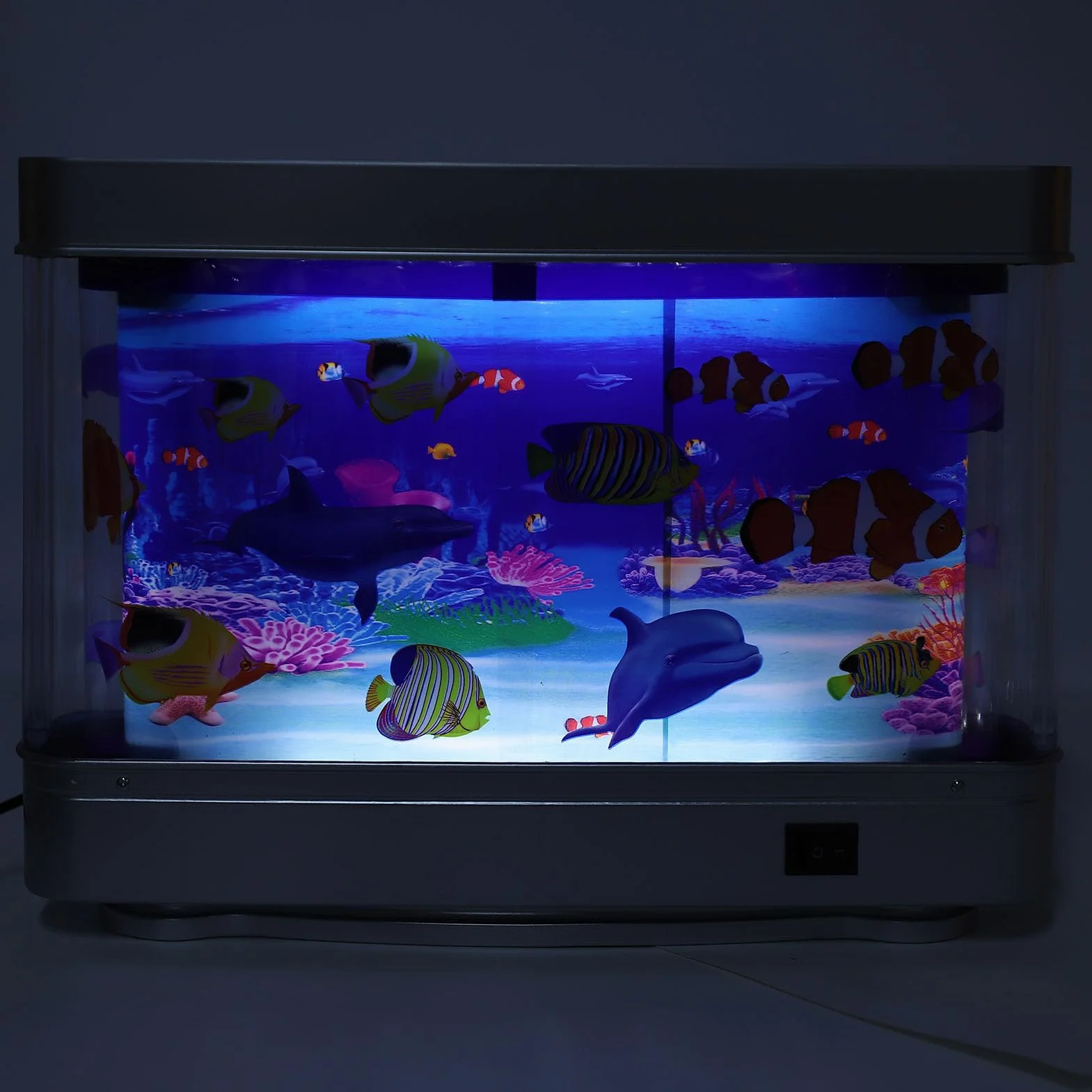 Dynamiczna sztuczna tropikalna ryba, realistyczna lampa sensoryczna LED do akwarium, z ruchomymi rybami, dla dzieci, akwarium dla kotów, akwarium zabawkowe, do sypialni, biura