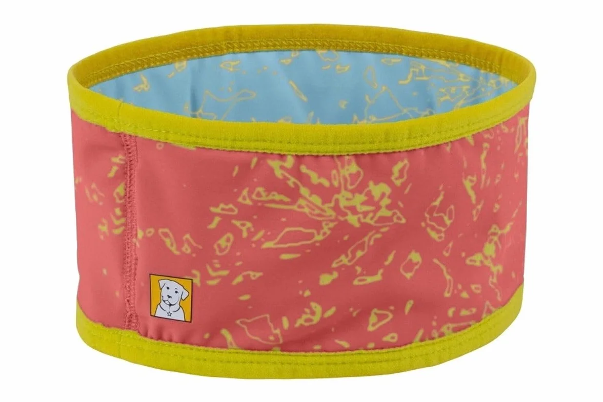 RUFFWEAR Swamp Cooler ocieplacz na szyję dla psów, SPF 50+, zmywalny, dwustronny, chłodzący na co dzień, akcesorium do natychmiastowego schładzania, na upały, łososiowy różowy/niebieska mgiełka