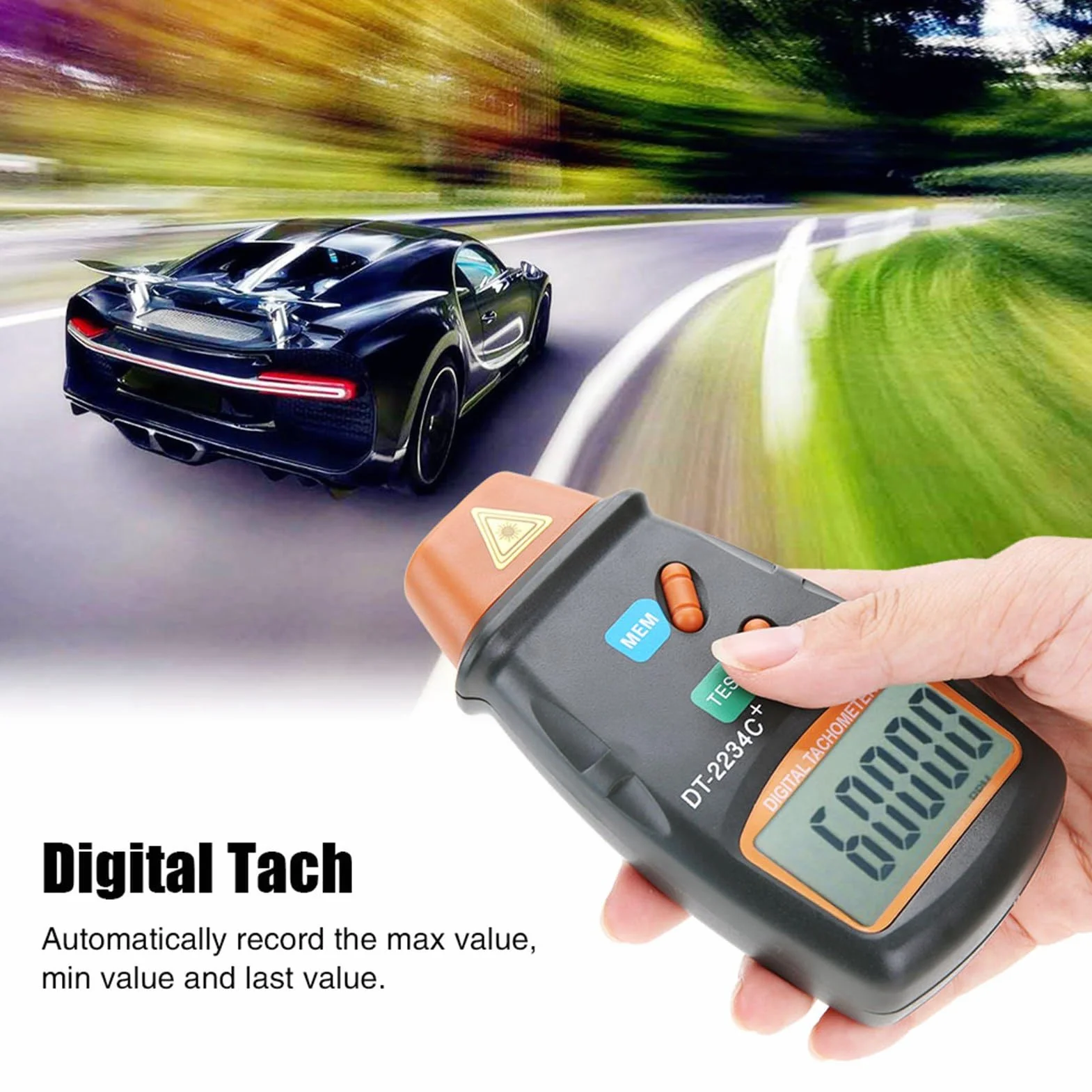 Cyfrowe Testery i Detektory Obrotomierza Dt 2234C Bezdotykowy Cyfrowy Obrotomierz LCD LCD Rpm Tester Miernik Obrotomierz dla Małych Silników Ruch, Siła Prędkości