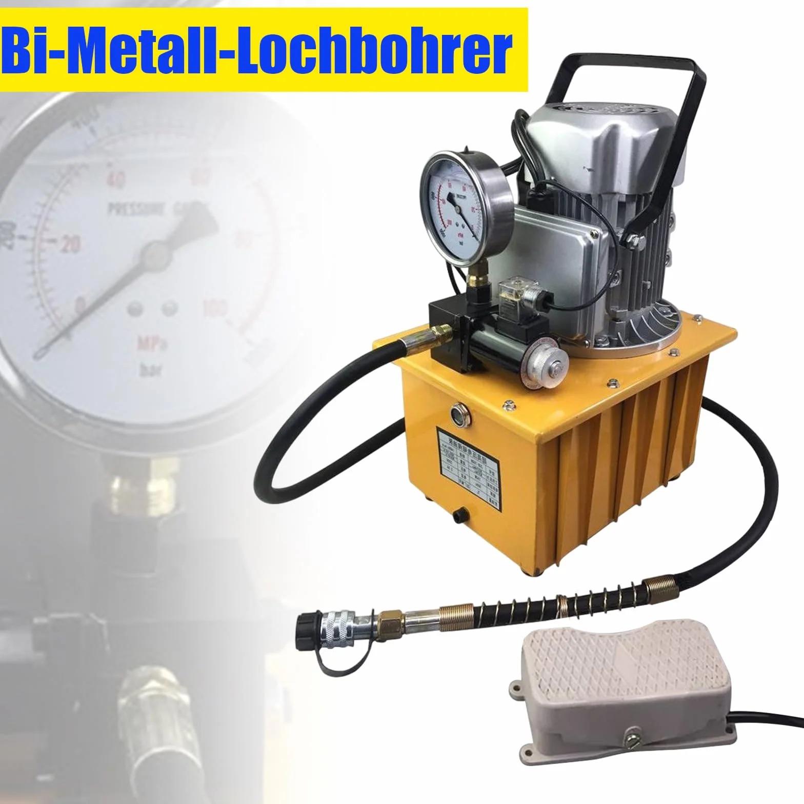 Elektryczna pompa hydrauliczna 750 W 220 V 700 bar z zaworem magnetycznym 28 kg
