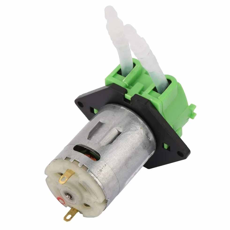 Pompa dozująca perystaltyczna 12V DIY do akwarium laboratorium analizy chemicznej zielona