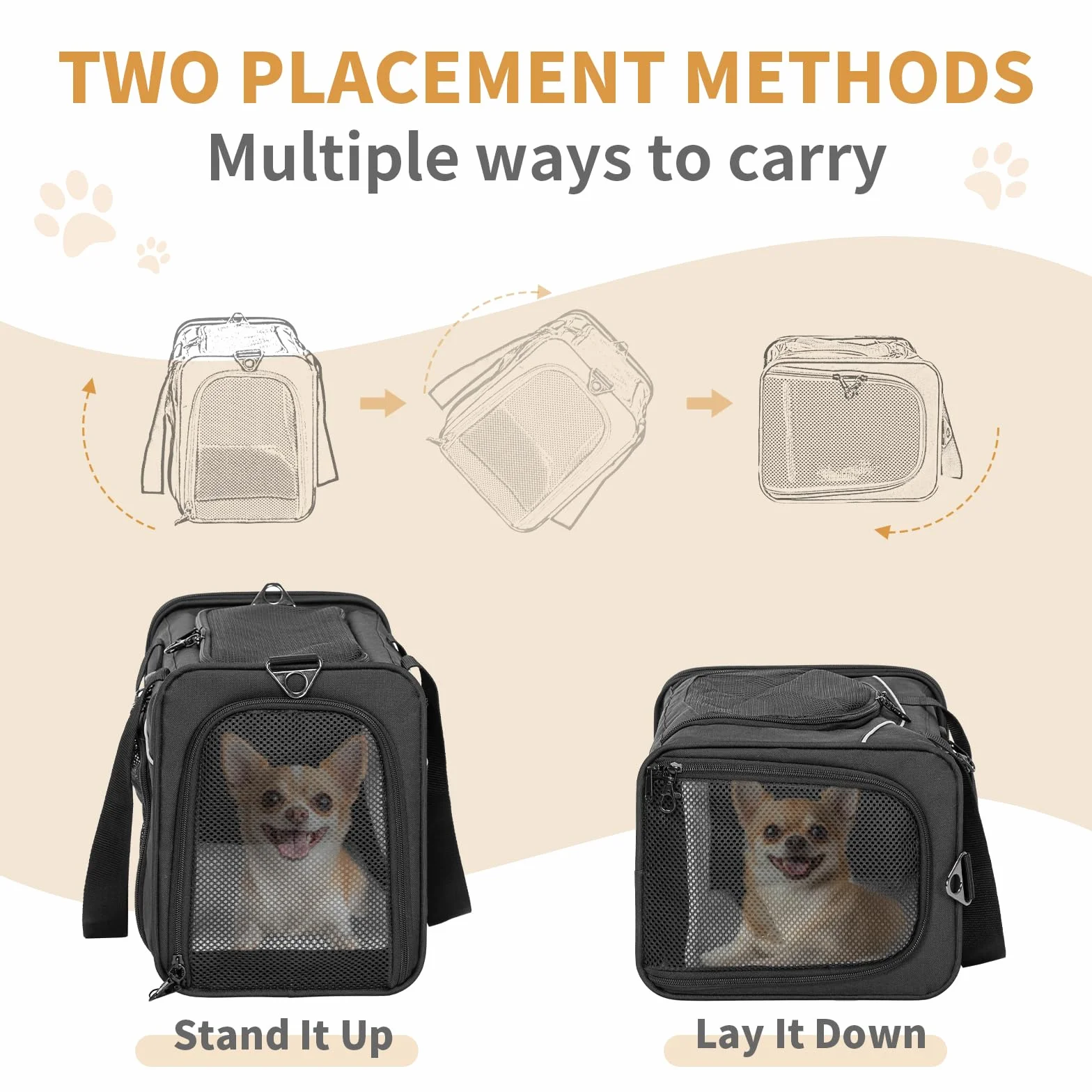 Petsfit Transporter dla Kotów, do 5 kg, Czarny