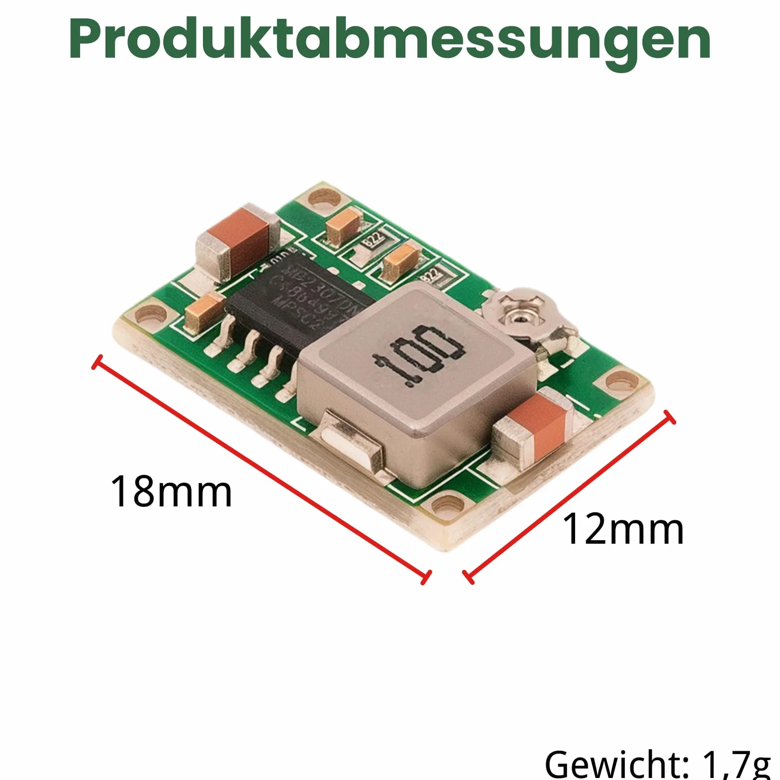Konwerter DC-DC Step Down 4,75-23 V do 1-17 V 3 A Buck Converter Mini 360 LAOMAO regulowany regulator napięcia, moduł zasilacza (6 sztuk)