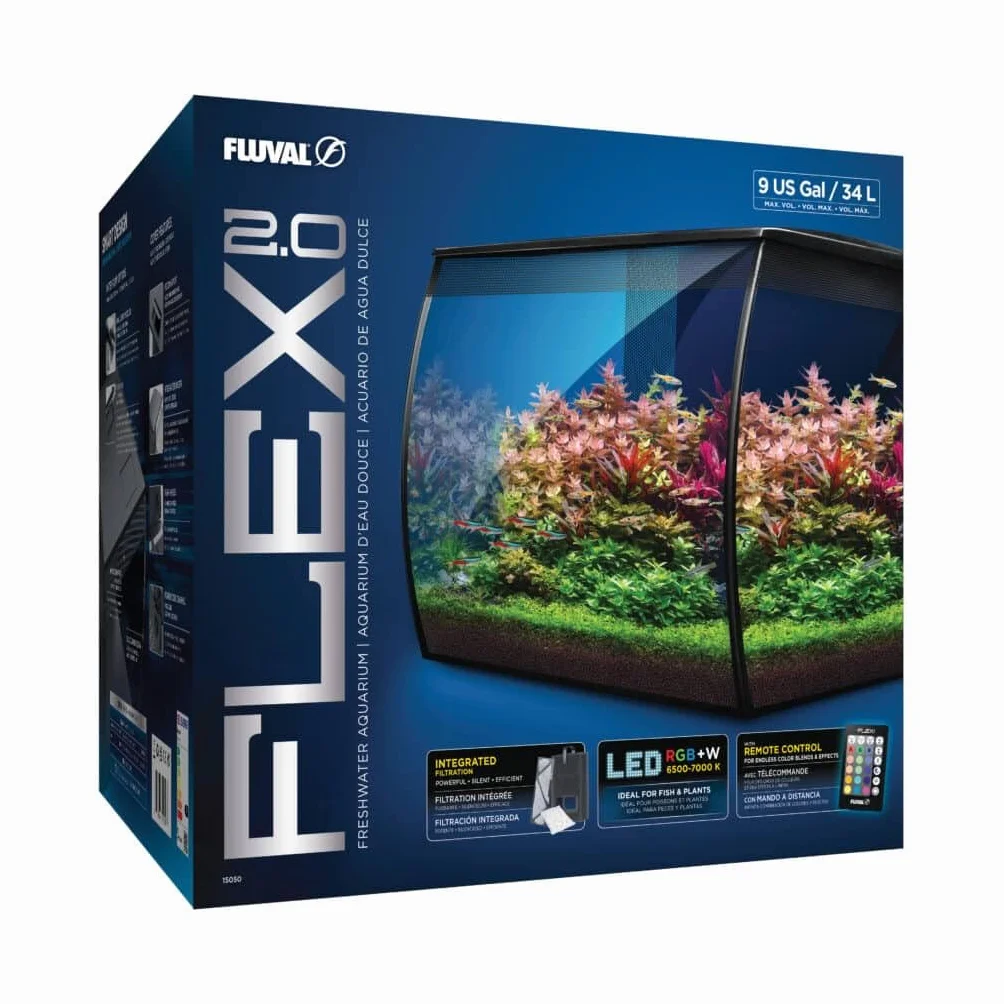 Fluval Flex 2.0 zestaw akwariowy, czarny, 34 l