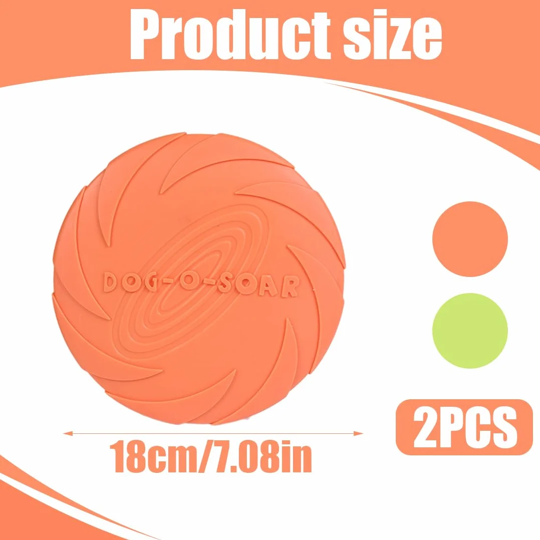 SGERUFZ 2 szt. Trwała gumowa zabawka dla psa Frisbee do treningu na świeżym powietrzu D18 cm