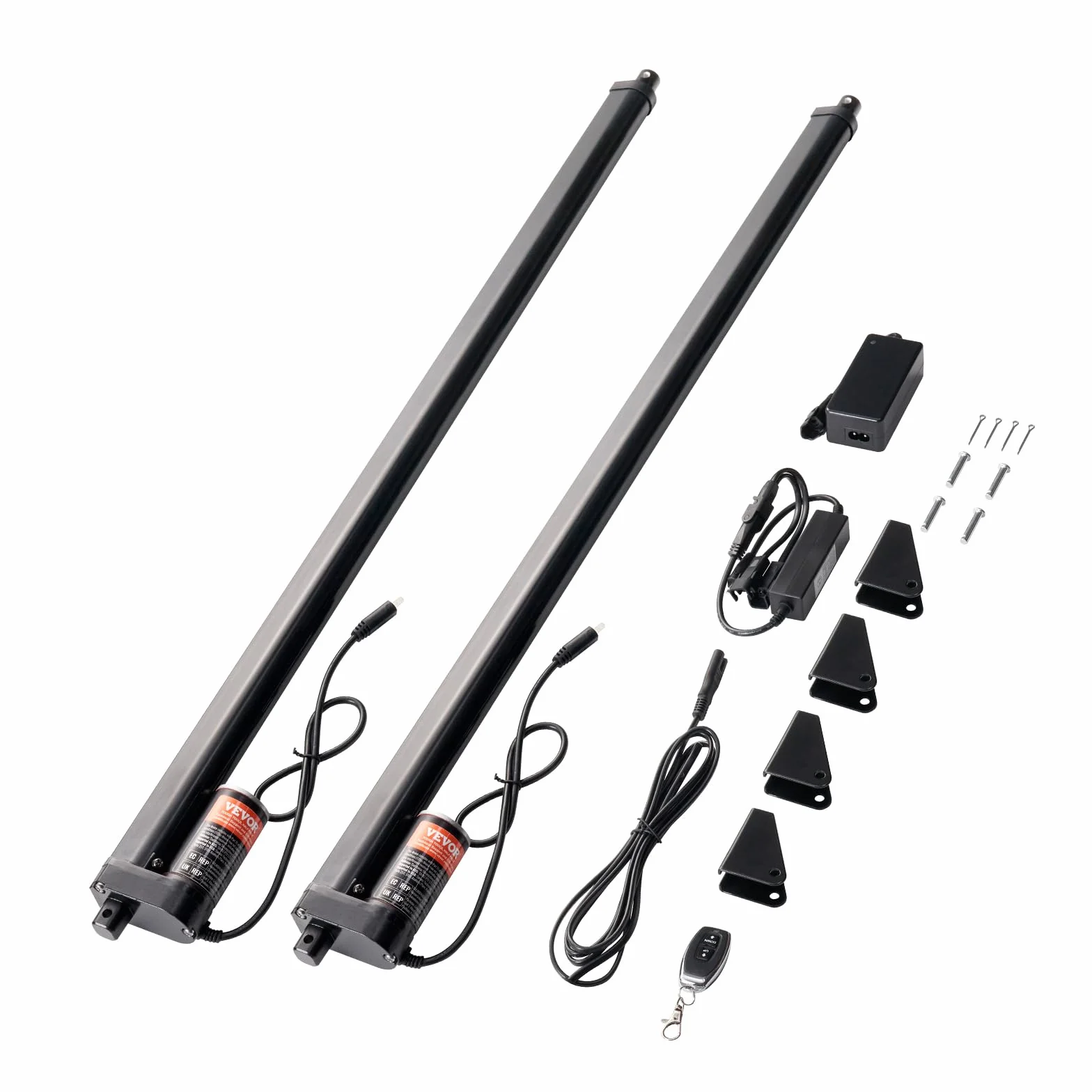 VEVOR 2-częściowy zestaw napędu liniowego 760 mm, 9 mm/s, 12 V, 220 lbs/1000 N, IP54, bezprzewodowy pilot