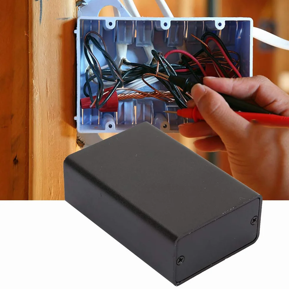 Aluminiowa obudowa matowa czarna do elektroniki - pudełko na instrumenty