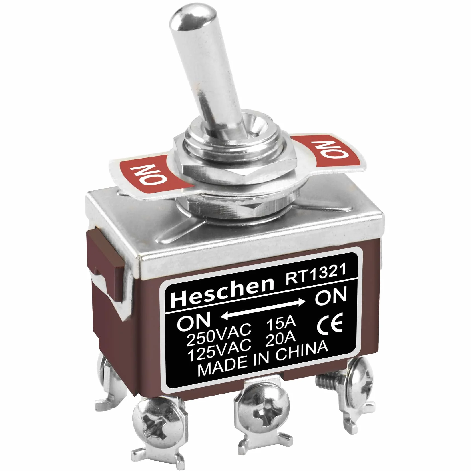 Heschen metalowy przełącznik DPDT 15 A 250 V AC CE
