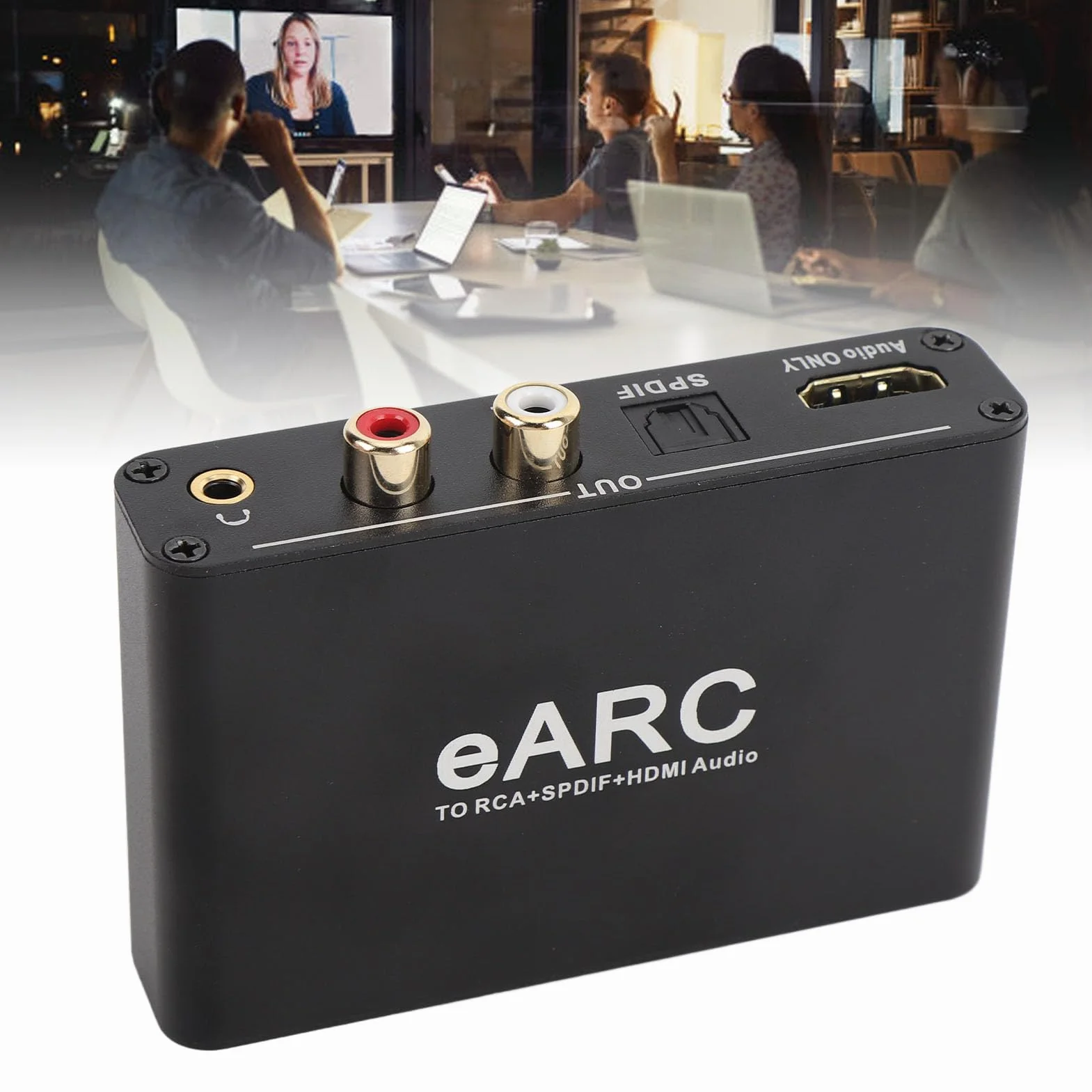 Ekstraktor Dźwięku EARC ARC, Ekstraktor Dźwięku HDMI ARC, Interfejs Multimedialny HD, Wyjście Optyczne 3,5 Mm, Adapter Multimedialny HD do Wzmacniacza Głośników HDTV