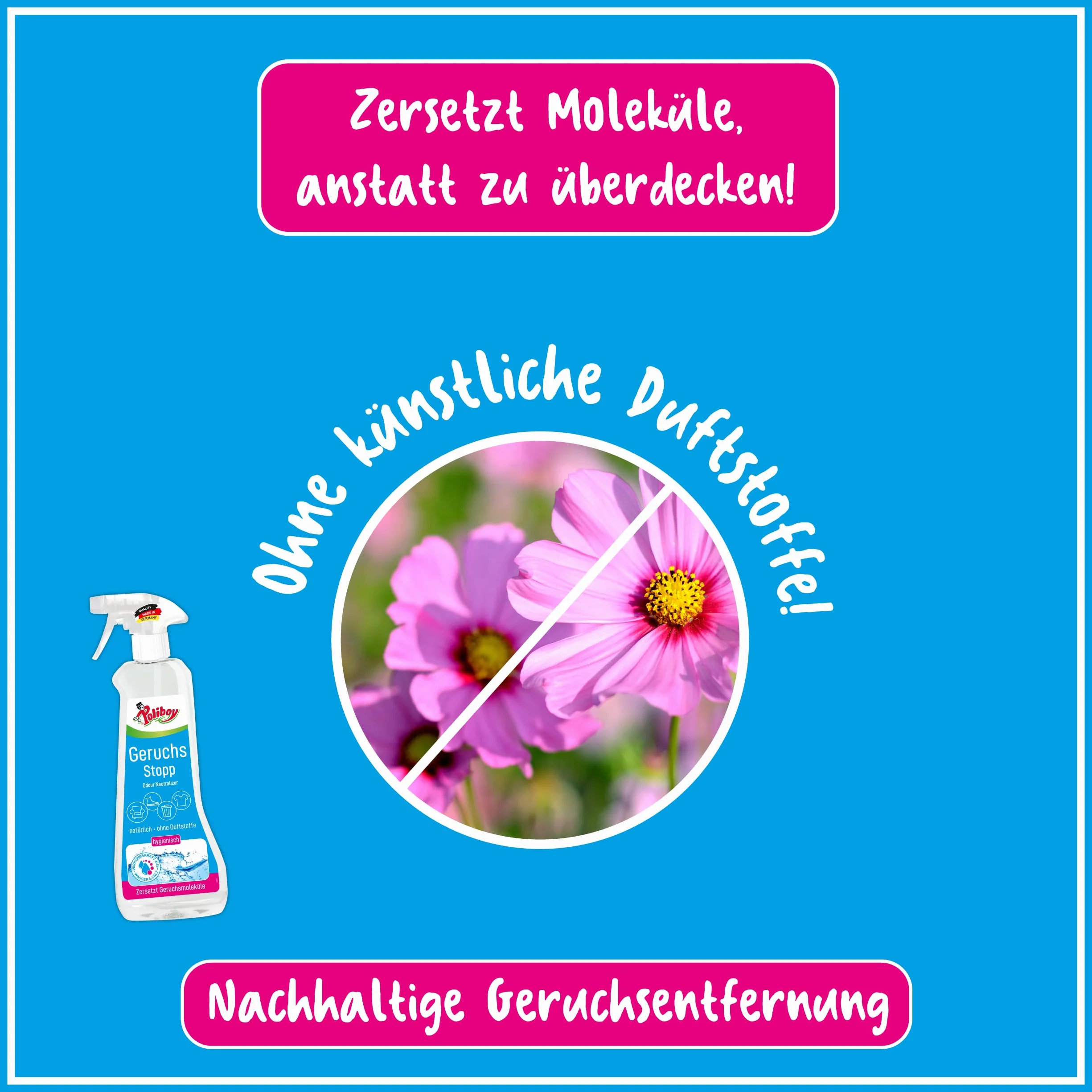 Poliboy - Poliboy Stop Perfumy AKTIV Geruchs Stopp, Spray 500 ML