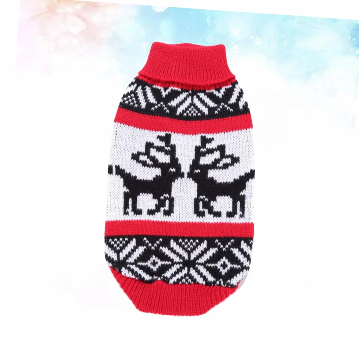 ORFOFE Sweter Dla Psa z Turtleneckiem Motyw Świąteczny Czerwony Sweter Zimę Xl Idealny Festiwale i Imprezy z Pupilem Wygodny i Łatwy Praniu Doskonały Świąteczne Zdjęcia