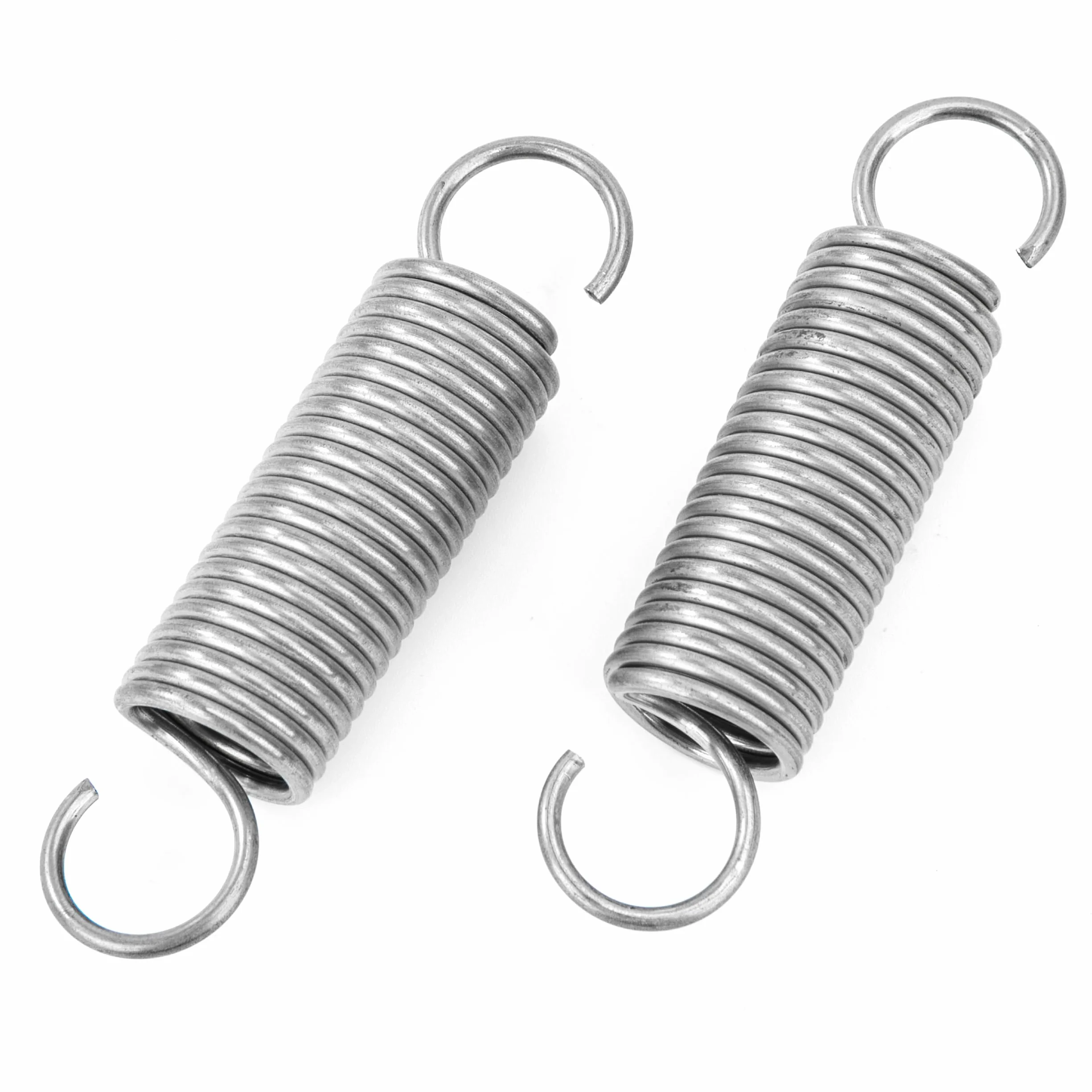 Sprężyna trakcyjna 75 mm Sprężyny napinające z haczykami sprężyny ze stali nierdzewnej średnica drutu 2 mm średnica zewnętrzna 18 mm, siła 8,3 kg, 2 sztuki