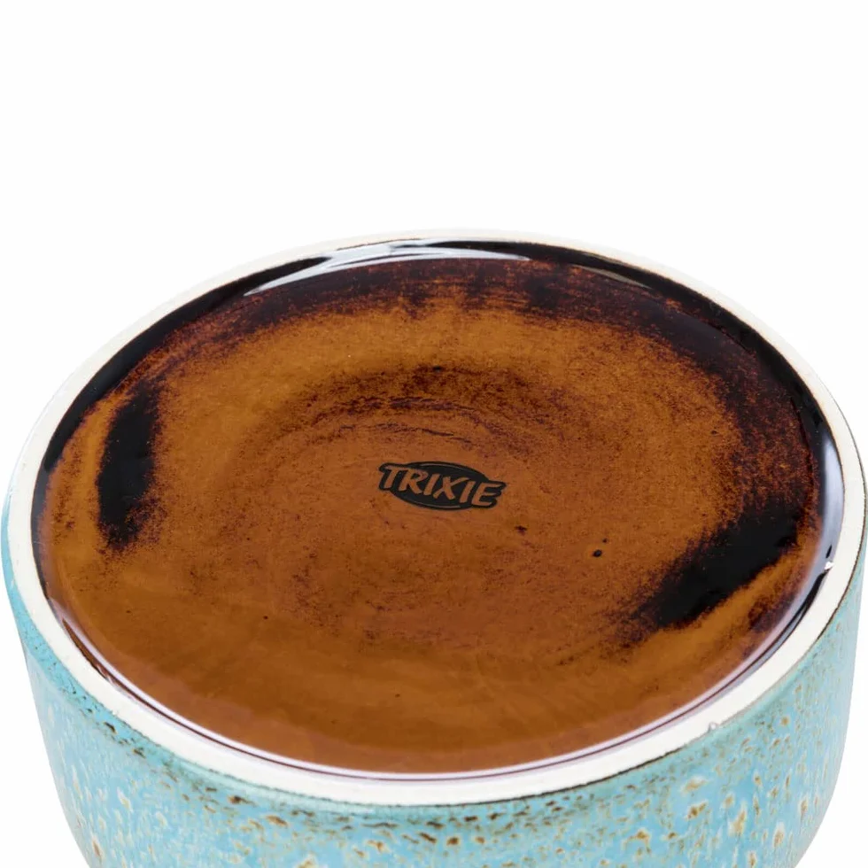 TRIXIE - Ceramiczny karmnik dla kotów, 0,25 l/ø 15 cm, niebieski