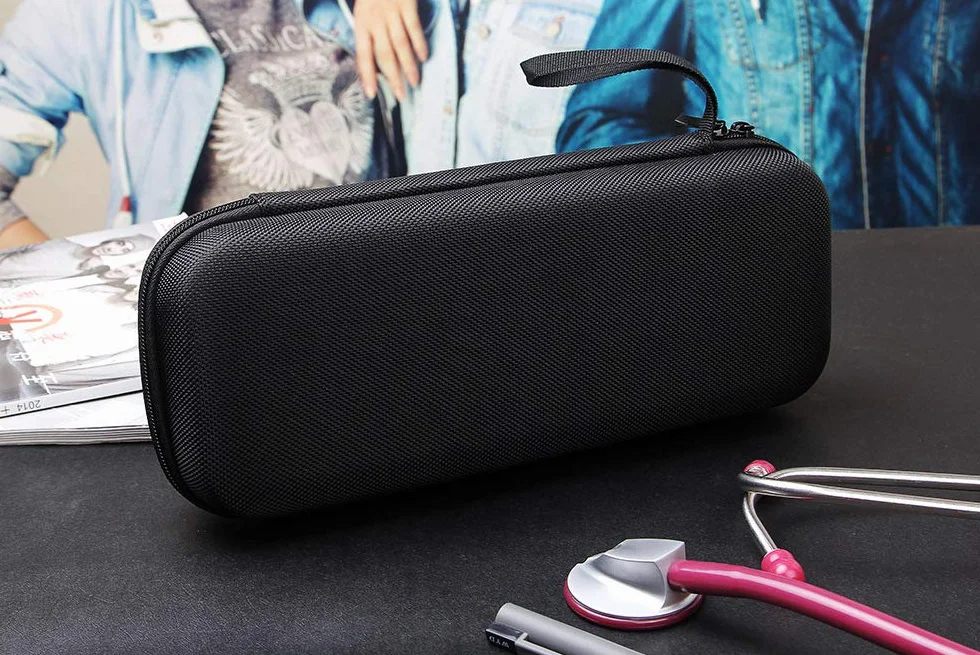 Etui na stetoskop na stetoskop 3M Litt-mann Classic III z kieszenią siatkową na akcesoria. (Etui na stetoskop (A)), Czarny, Klasyczny