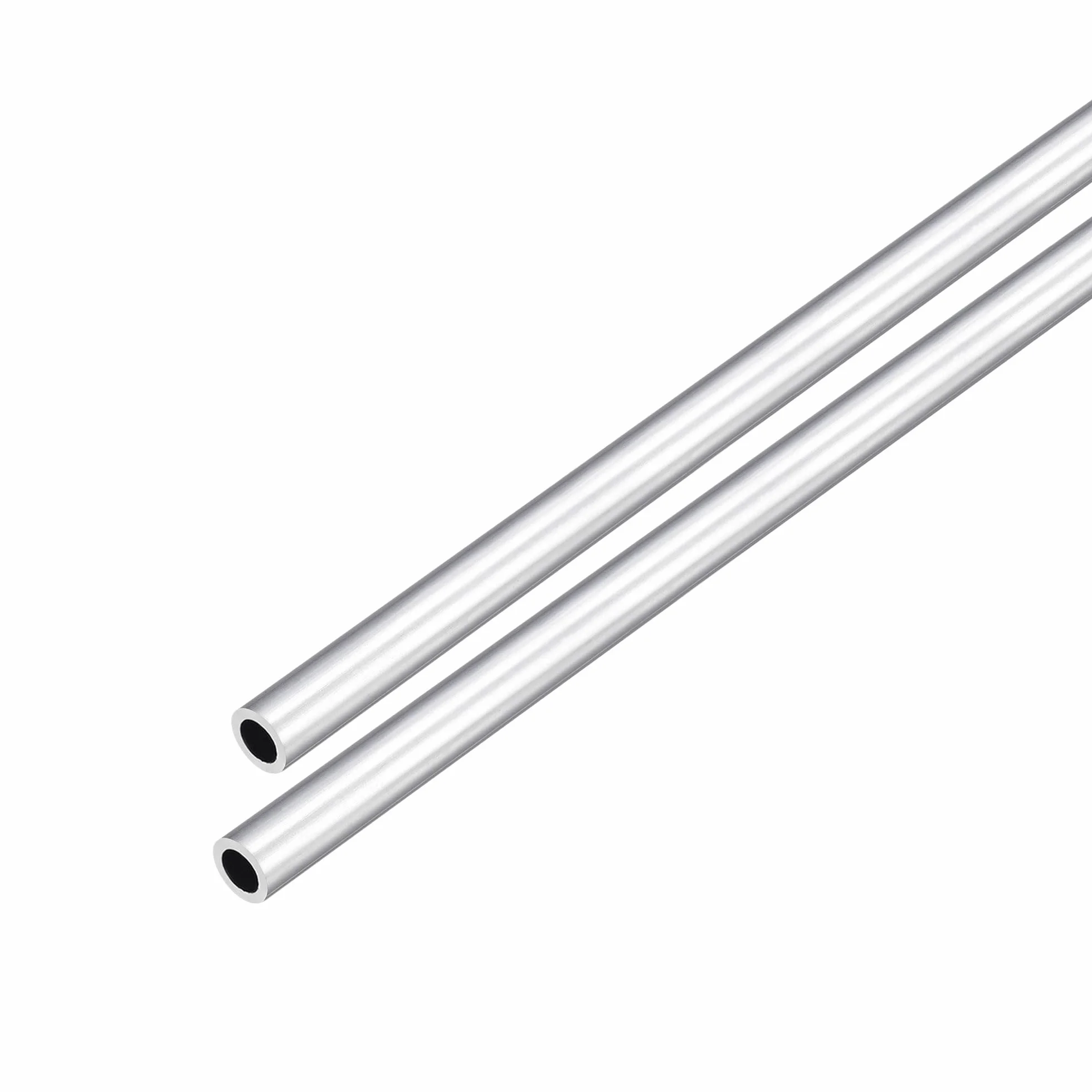 DMiotech 2-pak (7 mm śr. x 5 mm ID) 6063 aluminiowa okrągła rura o długości 300 mm przemysłowe metalowe rury do maszyn rama budowa projektów DIY
