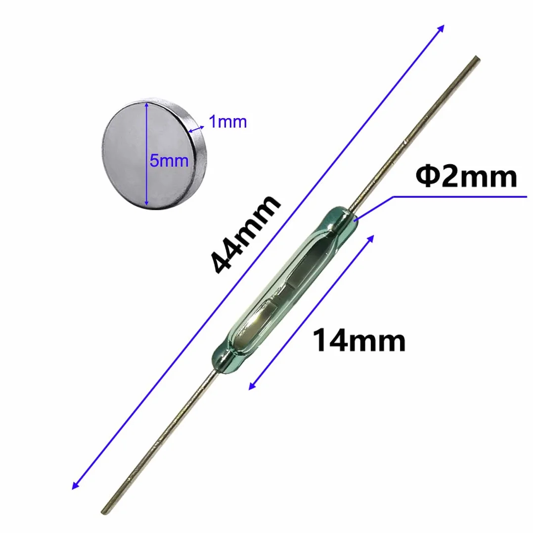 Gebildet Szklany Kontaktronowy Przełącznik Magnetyczny 20 szt. 2mm × 14mm