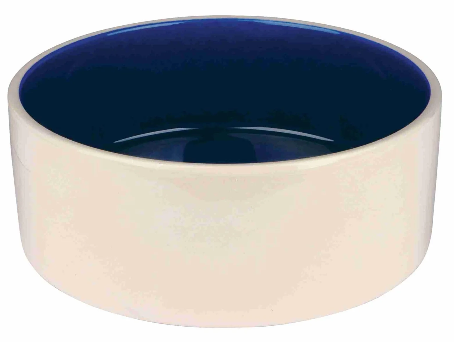 Trixie T2452 Miska Ceramiczna dla Zwierząt, 2,3 l/Ø 22 cm, Kremowy/Niebieski