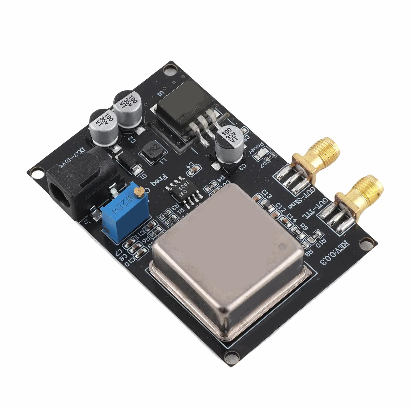 Moduł referencyjny częstotliwości 10 MHz oscylator kwarcowy płyta stałotemperaturowa SMA