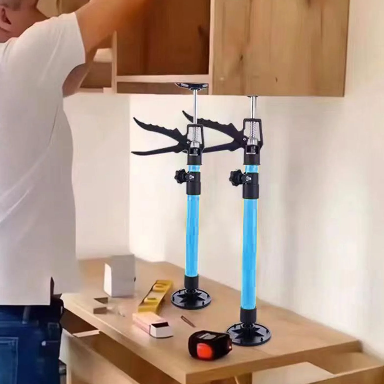 Ręczny Podnośnik Teleskopowy ze Stali Nierdzewnej 50-115 cm 2 szt. Podnośnik Meblowy